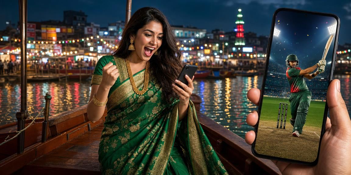 রংপুরে ঐতিহ্যবাহী পোশাকে ক্রিকেট বেটিং উপভোগ করছেন একজন ব্যবহারকারী